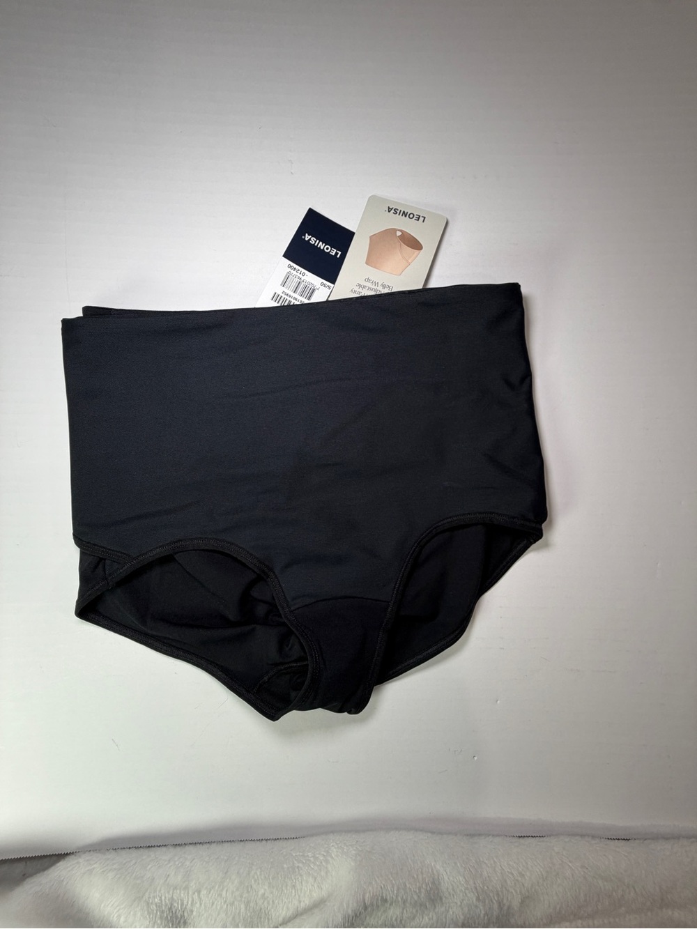 Leonisa postpartum panty with adjustable belly wrap Black Shapewear Briefs
